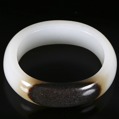 【久龙玉器】收藏级正品特细和田玉羊脂玉手镯和田玉手镯93.56