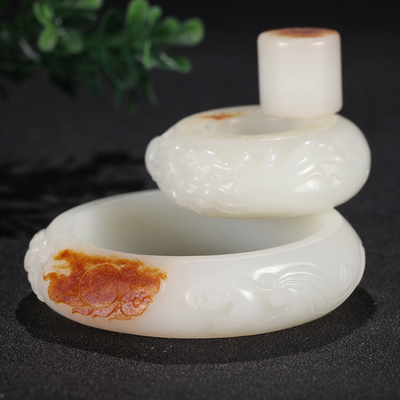 【久龙玉器收藏级正品特细和田玉羊脂玉手镯套镯和田玉手镯211.49