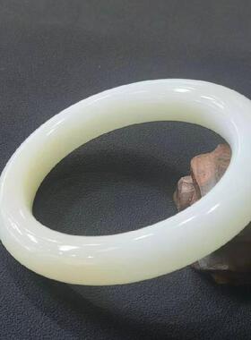 收藏级流油红糖白肉和田且末糖白手镯和田玉手镯内径56#68.7克