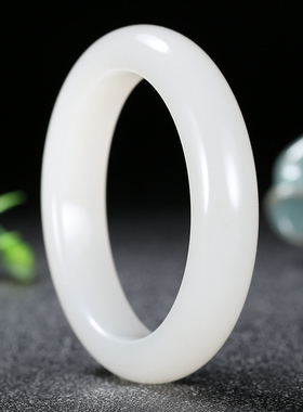 【久龙玉器】收藏级 正品特细和田玉羊脂玉手镯和田玉手镯70.46