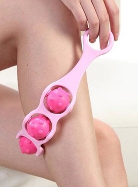 新品 达贺美腿器 小腿三球腿部按摩器滚轮工具10658 包邮