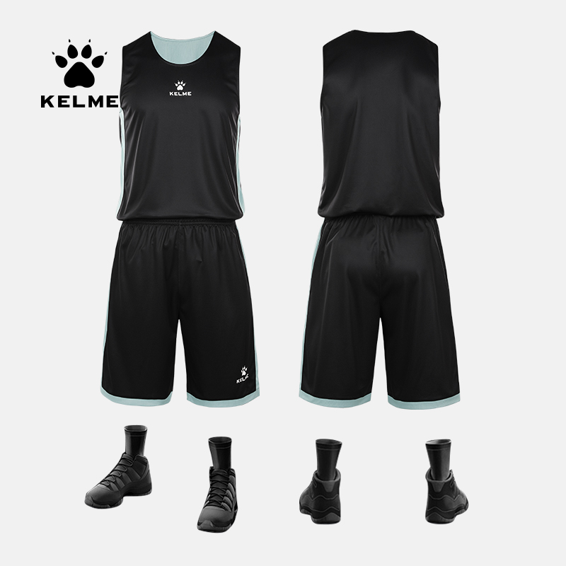 KELME卡尔美双面篮球服套装男定制学生儿童比赛训练运动背心印制