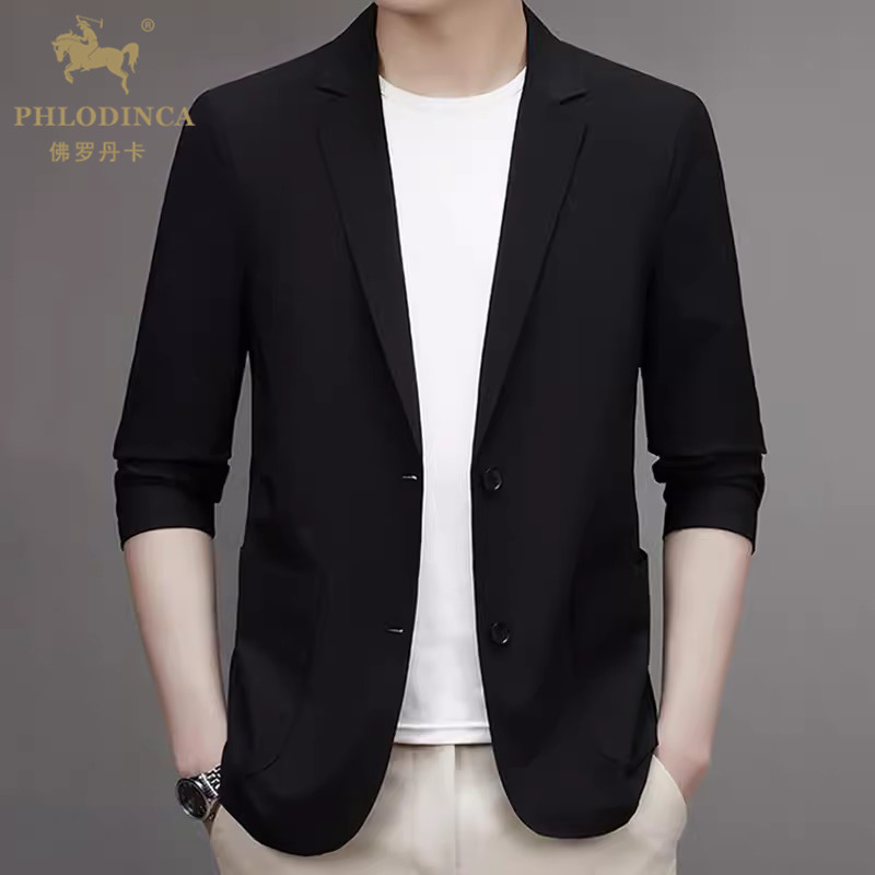 轻奢冰丝防晒衣男春秋2025新款男高级感薄款透气商务休闲西服外套