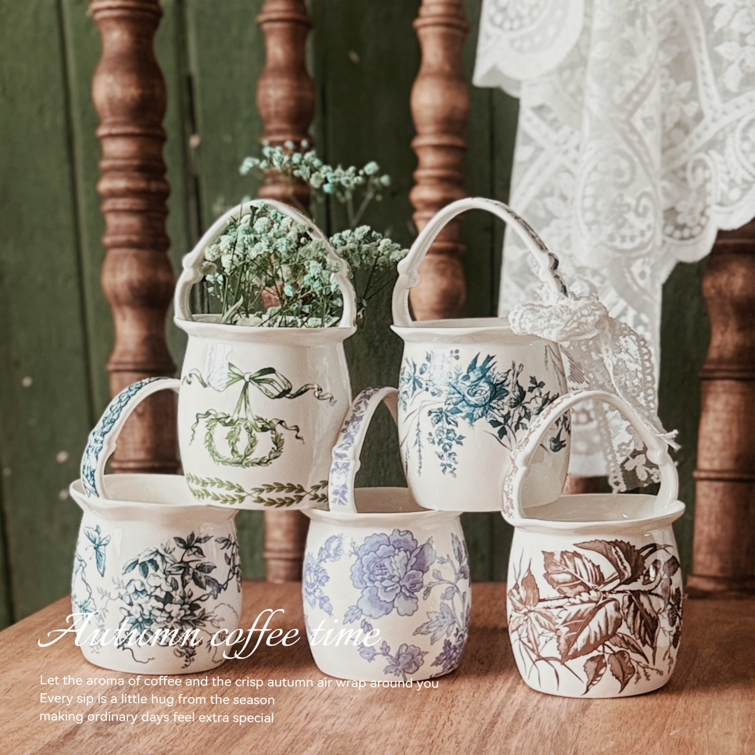 中古陶瓷餐具架古董复刻筷子筒水果刀叉勺收纳笼花插摆件家用外贸