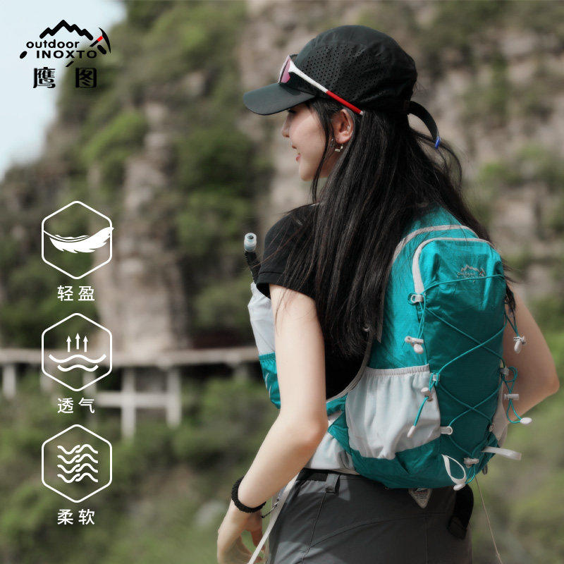 鹰图户外专业骑行登山包可放头盔