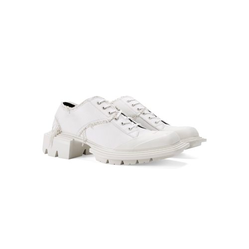 系带白色休闲风方头皮鞋秋冬新品