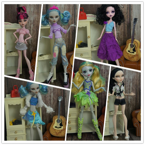 怪物高中娃娃衣服 怪高休闲服装 monster high 怪高衣服 第五波