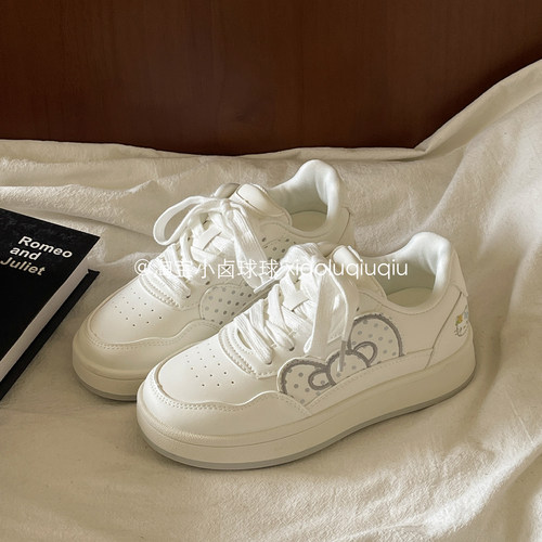 2026春季厚底面包小白鞋女百搭