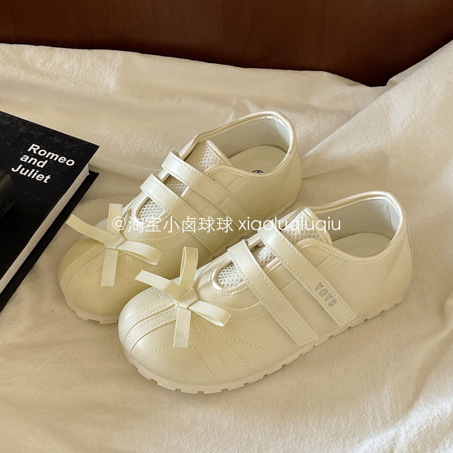 小卤球球 蝴蝶结芭蕾鞋子女ins潮百搭小众德训鞋2026新款休闲单鞋,女鞋,深口单鞋,淘宝优惠券,粉丝福利购,淘宝优惠卷
