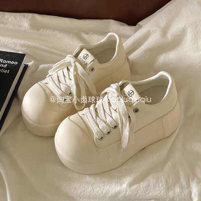 增高6CM~韩系百搭小白鞋舒服不累脚的厚底鞋子女2026新款爆款板鞋