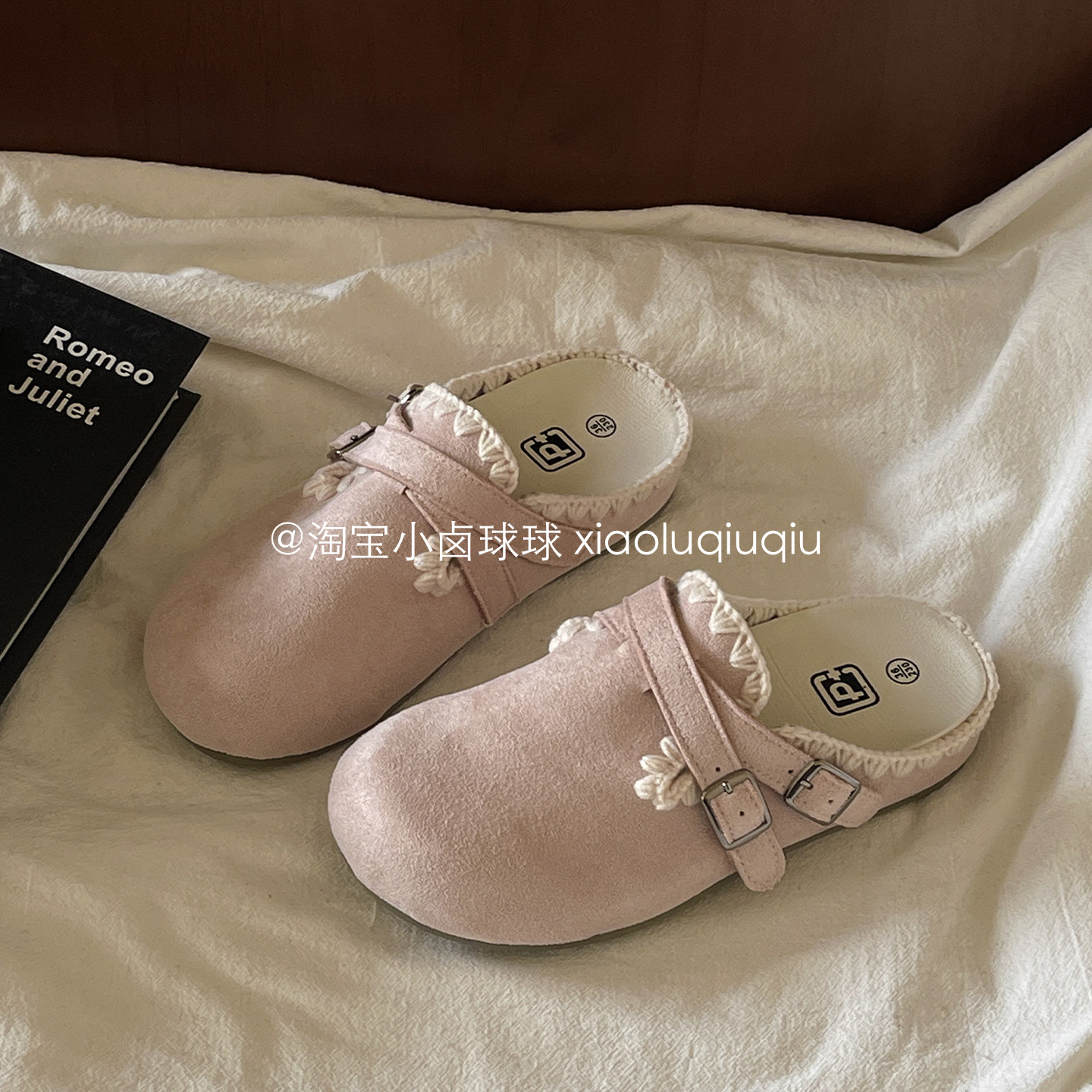 小卤球球包头半拖鞋女百搭懒人鞋子2026春季新款超火一脚蹬勃肯鞋,女鞋,勃肯鞋/软木鞋,淘宝优惠券,粉丝福利购,淘宝优惠卷