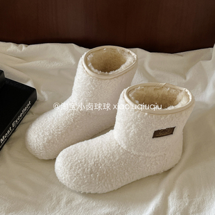小卤球球鞋子女鞋冬雪地靴女款2025新款加绒棉靴保暖休闲鞋二棉鞋
