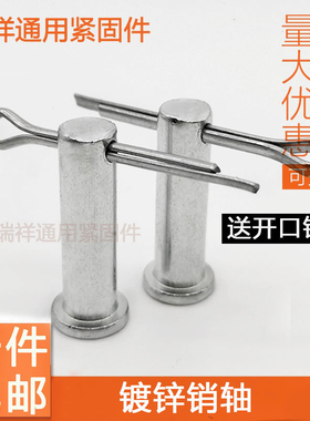 镀锌销轴GB882销 定位销 T型平头带孔 销钉M4M5M6M8M10M12M16M20