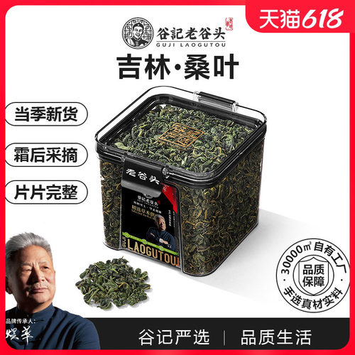 老谷头桑叶茶霜后冬嫩桑树叶霜打