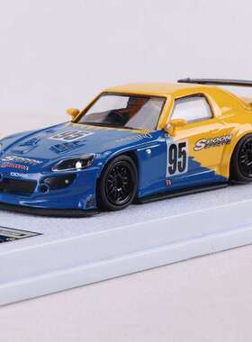 新款 MJ 1:64 本田S2000 AP1 Spoon涂装仿真树脂汽车模型收藏摆件