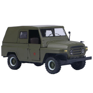 新款 改进款升辉北京212吉普车合金汽车模型军车声光玩具盒装