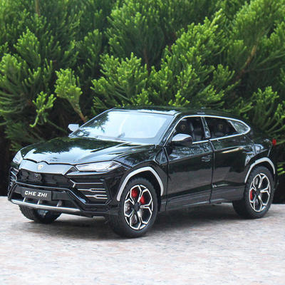 新款 车致1/24兰博URUS越野车合金汽车模型声光玩具开门转向盒装