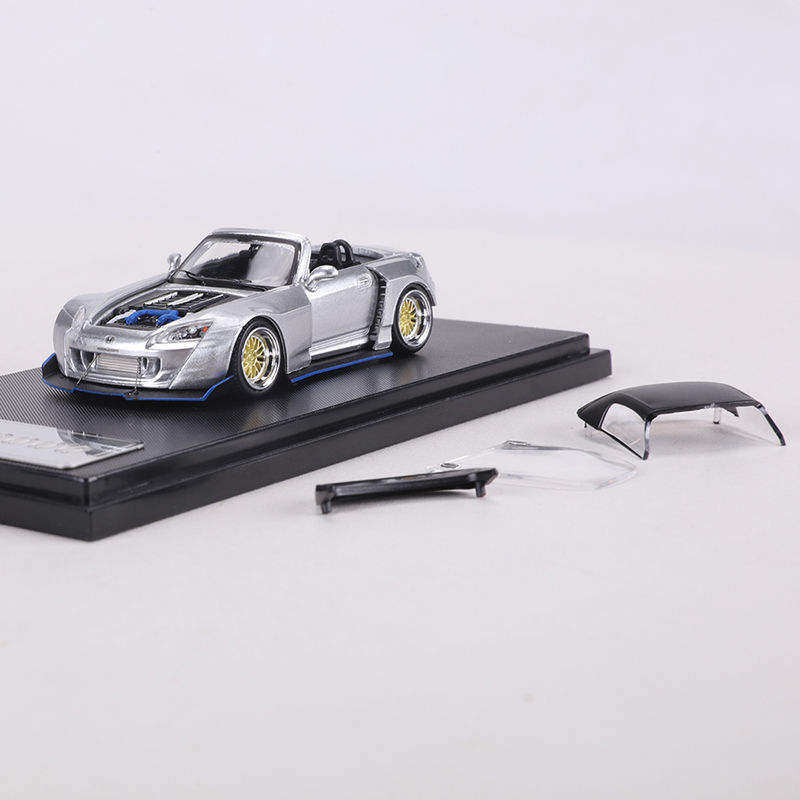新款 RM犀牛1:64本田田S2000宽体改装敞篷跑车仿真合金汽车模型