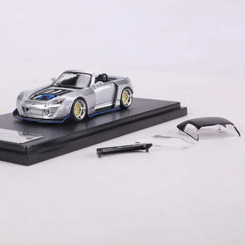 新款 RM犀牛1:64本田田S2000宽体改装敞篷跑车仿真合金汽车模型