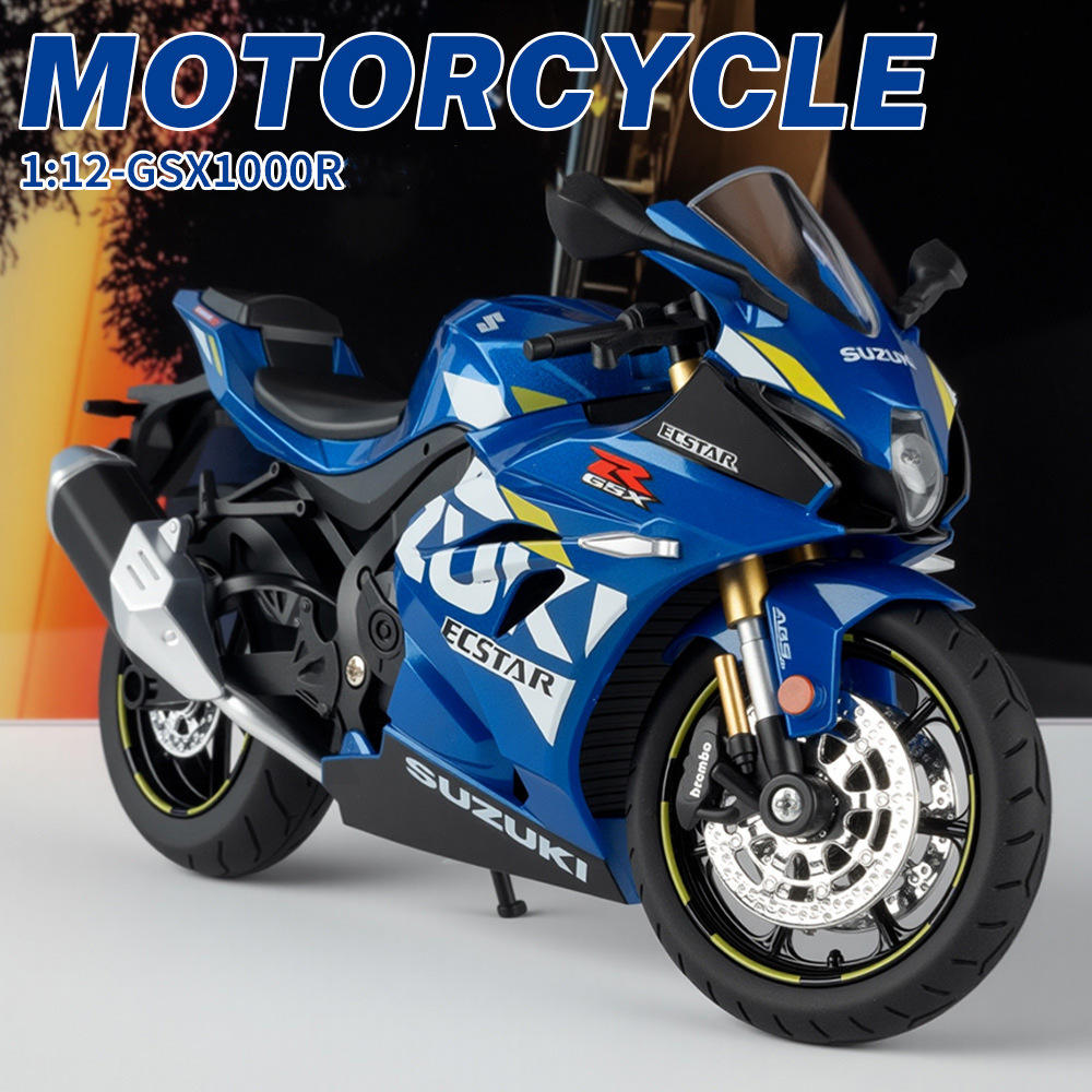 1:12 GSX 1000R Motorcycle Diecast Model Alloy Car Tiktok