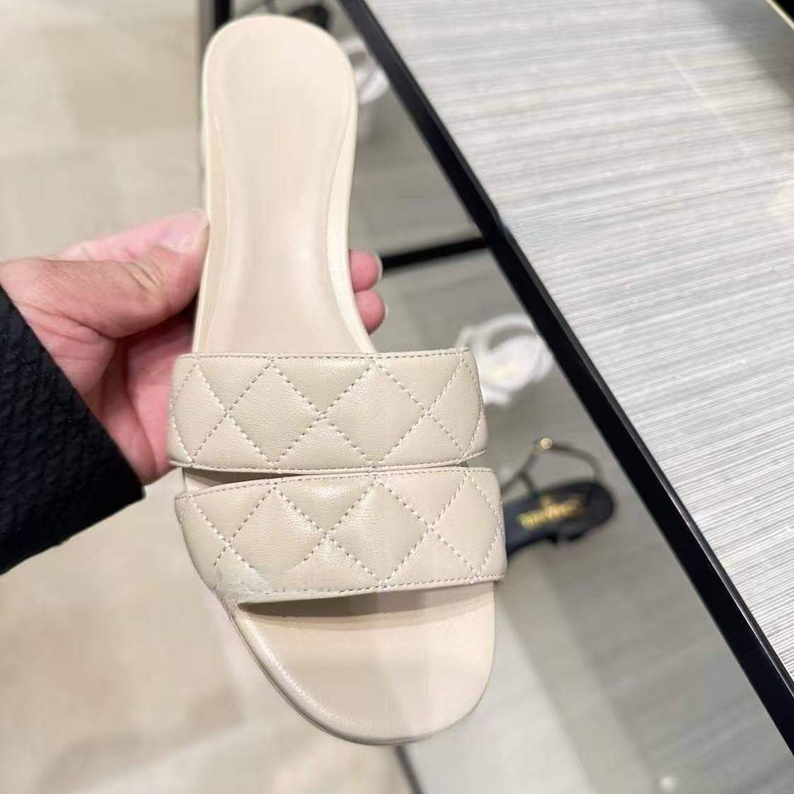 高跟小香风高级黑色凉拖鞋女外穿25夏季小众粗跟配裙子凉鞋格子,女鞋,其他拖鞋,淘宝优惠券,粉丝福利购,淘宝优惠卷