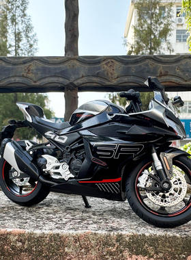 新款 1/12春丰450SR合金摩托车模型声光玩具滑行车机车仿真礼盒装