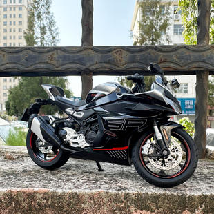 新款 1/12春丰450SR合金摩托车模型声光玩具滑行车机车仿真礼盒装