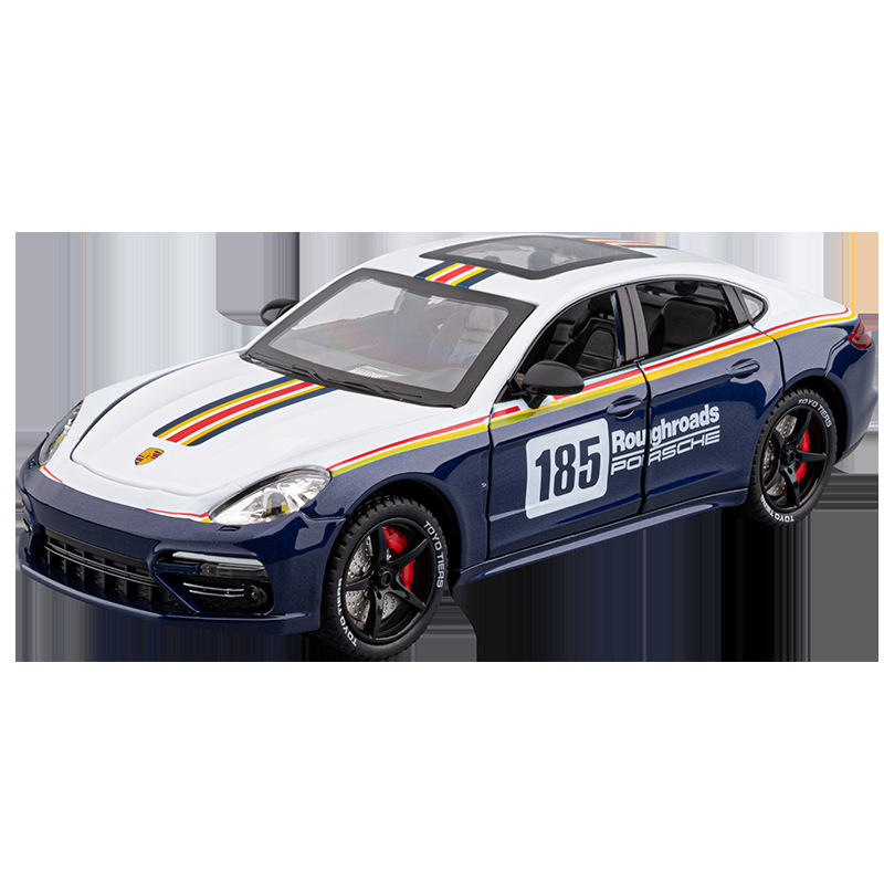 车致合金车模1:24帕拉梅拉赛道版带喷雾声光玩具汽车模型摆件