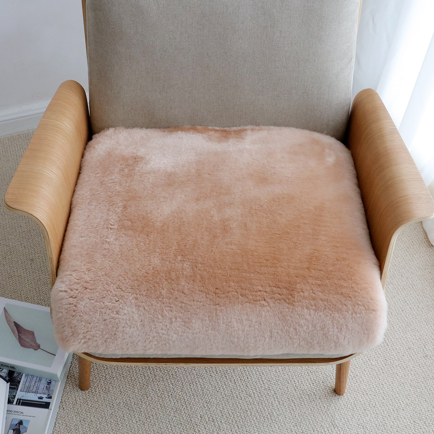 小沙羊剪绒短毛椅垫纯羊毛椅垫方垫坐垫沙发垫羊毛沙发毯餐椅坐垫,居家布艺,椅垫,淘宝优惠券,粉丝福利购,淘宝优惠卷