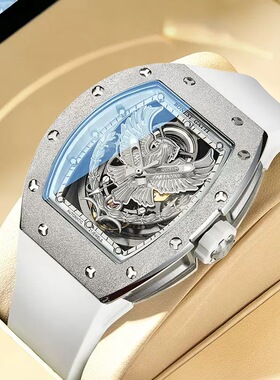 2025年新款德国布加迪全自动机械表金鹰男士腕表时尚夜光雕刻手表