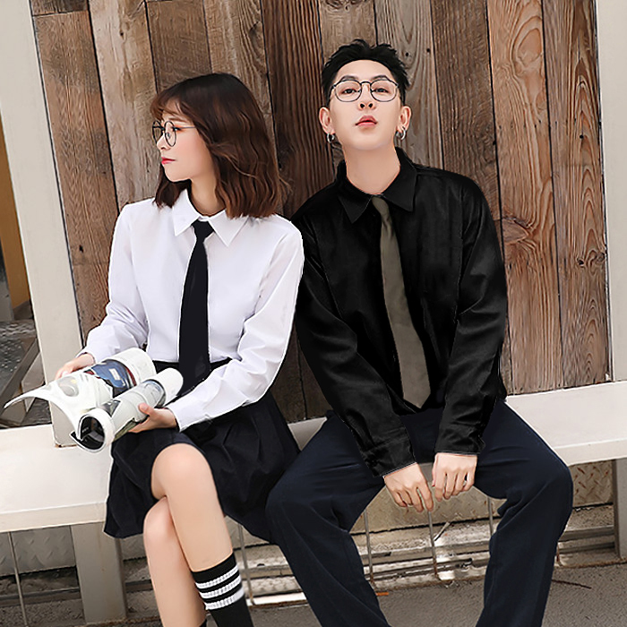 衬衫男女潮流长袖班服