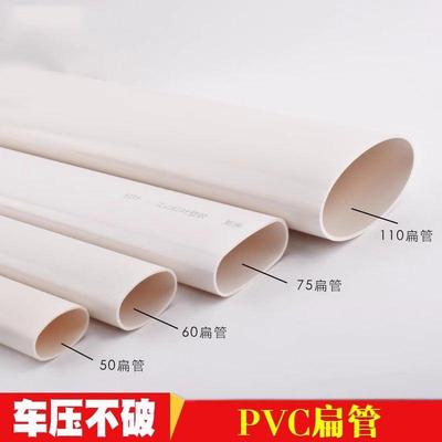 pvc50 60 110扁管厕所厨房阳台管道配件椭圆管地漏移位器75扁管
