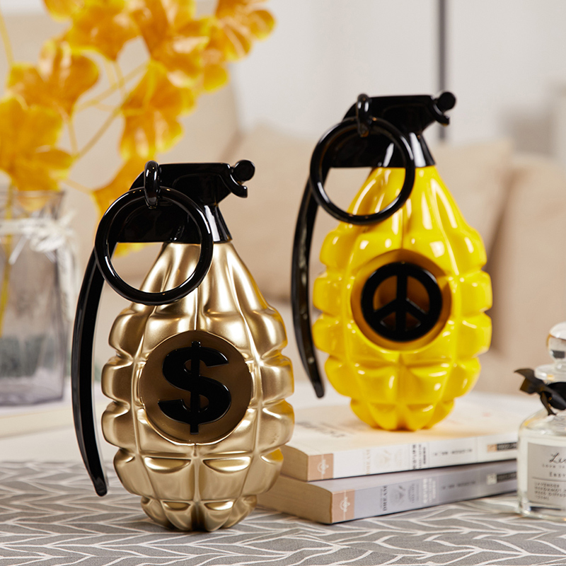 优艺诗 现代简约创意手雷摆件装饰品个性创意摆件工艺品软装饰品