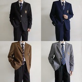 刺篇原创 西装 dk制服正版 校供学院风男西服外套衬衫 裤 套装 秋冬