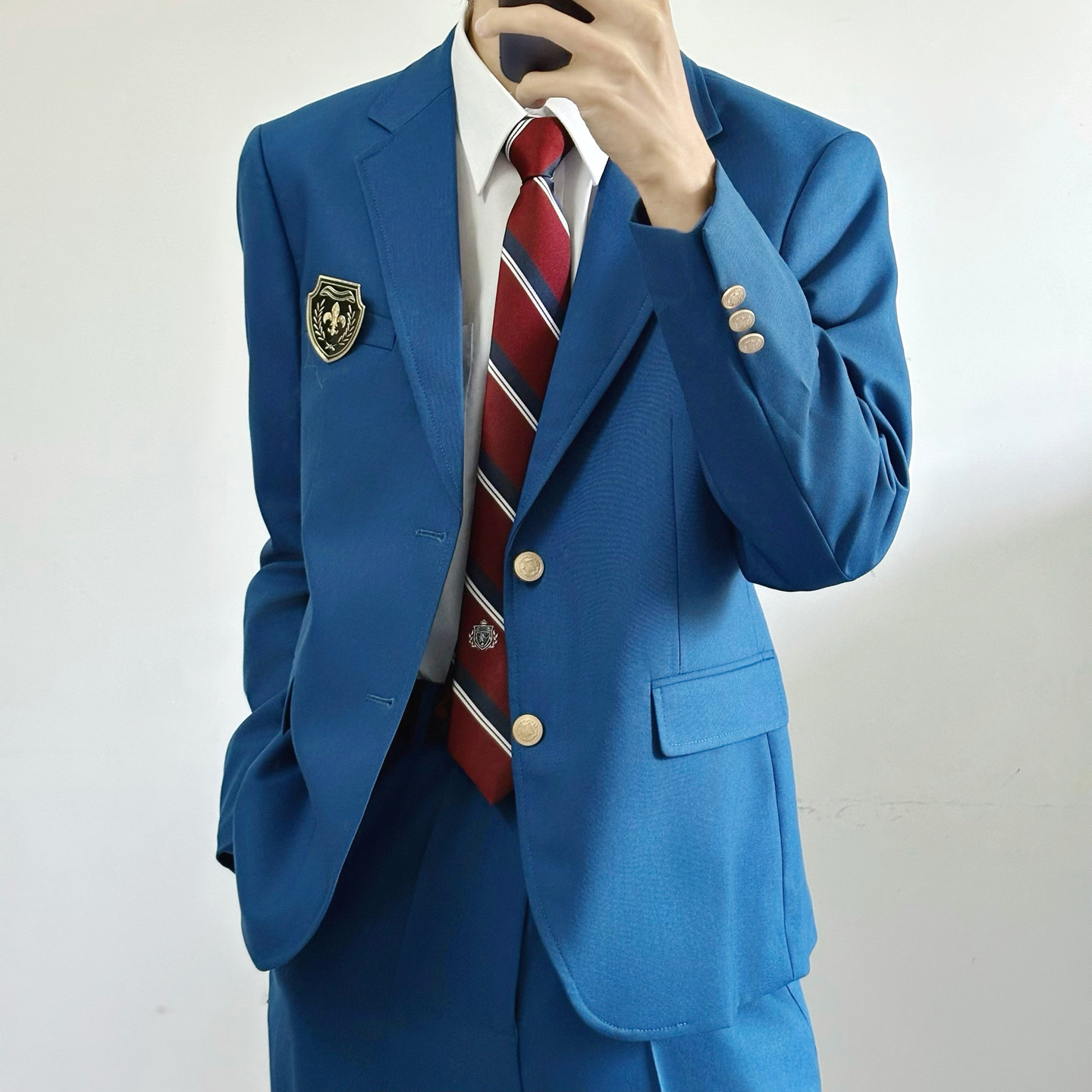 【刺篇】原创dk制服宝蓝色西装徽章外套学生两粒扣西服套装上衣男,男装,西服,淘宝优惠券,粉丝福利购,淘宝优惠卷