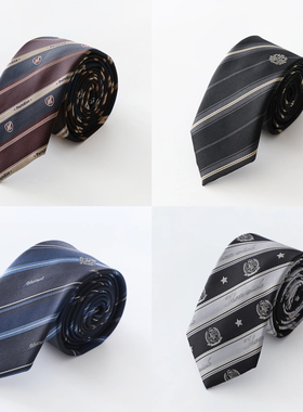 【刺篇】  原创jk/dK制服正版褐金简约校供手打领带配件男女款