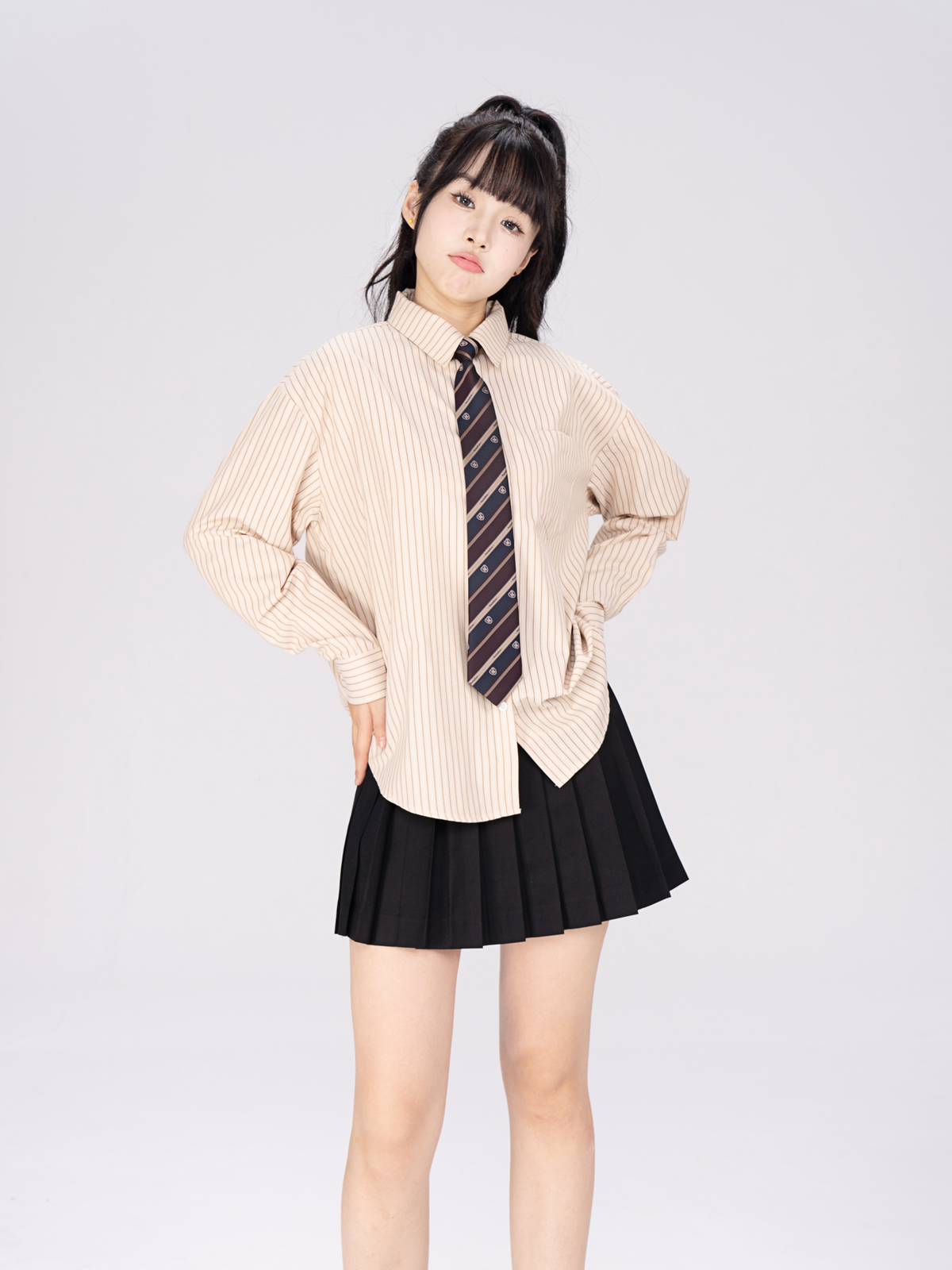 jk日系学院慵懒风长袖休闲衬衫女