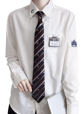 刺篇原创制服正版校供手打领带
