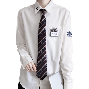 【刺篇】  原创jk/dK制服正版褐金简约校供手打领带配件男女款