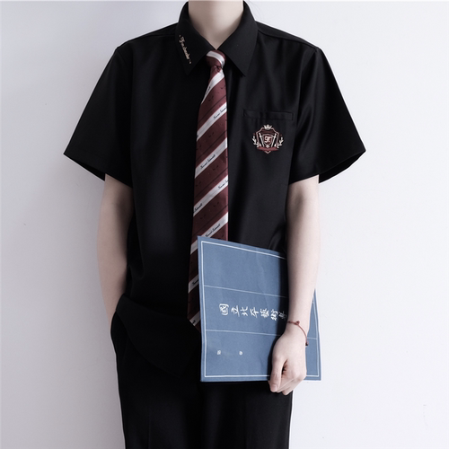 刺篇原创DK制服短袖衬衫夏季