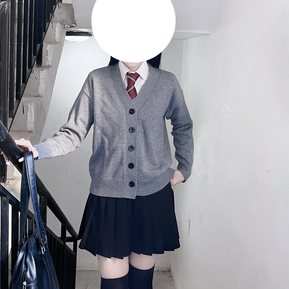 刺篇jk制服针织开衫毛衣外套秋冬