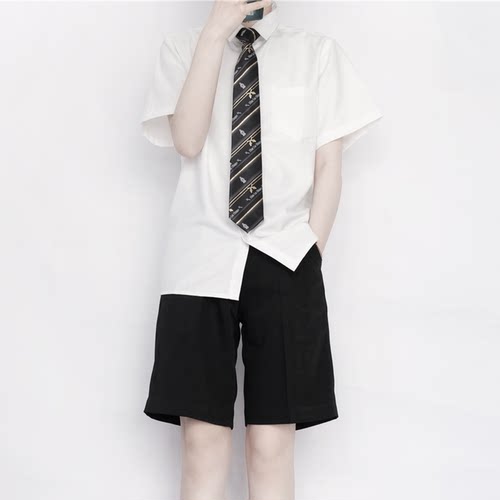 dk制服短袖衬衫裤子套装春夏