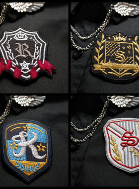 【刺篇原创】恶魔骑士 桔樱高  JK/DK制服原创设计布制徽章配件