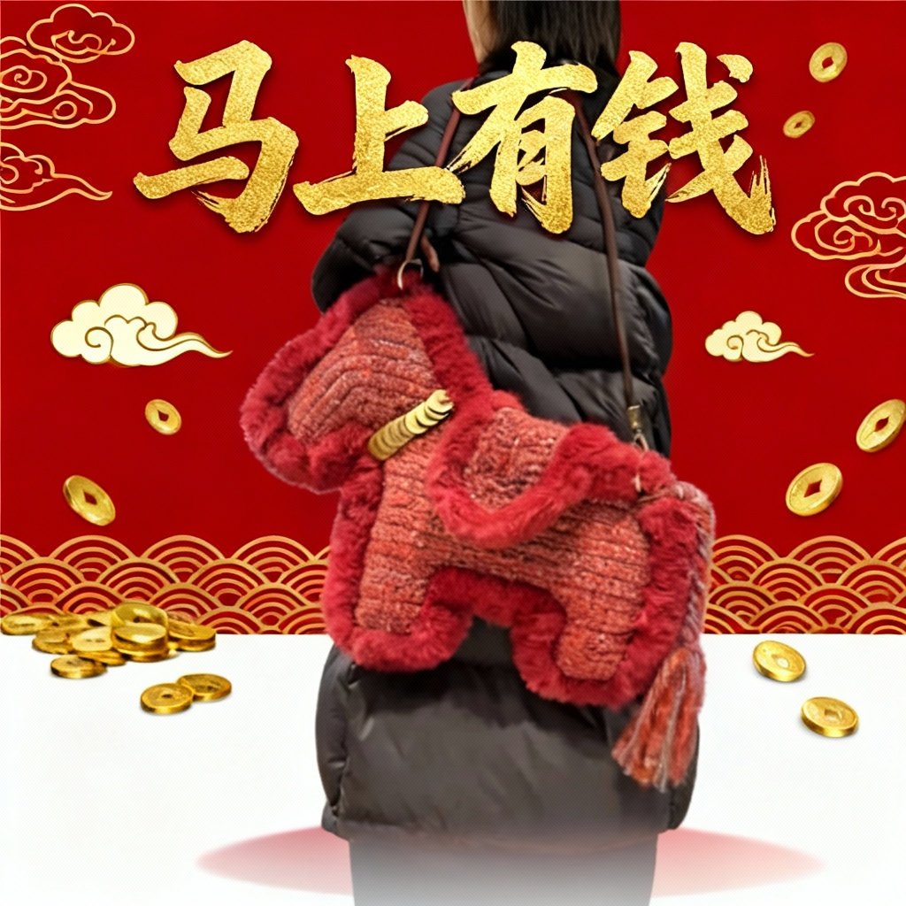 （非成品）新年马上有钱包手工编织毛线钩织diy材料包单肩斜挎包,服饰配件/皮带/帽子/围巾,DIY编织材料包,淘宝优惠券,粉丝福利购,淘宝优惠卷