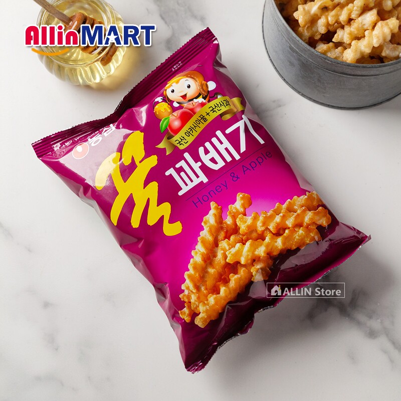 韩国进口零食 农心香甜蜂蜜条麻花条 芝麻休闲食品膨化90g满包邮