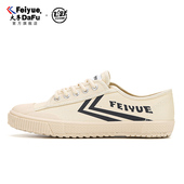 飞跃女鞋 透气学生百搭米色帆布鞋 日系原宿复古布鞋 休闲运动男鞋