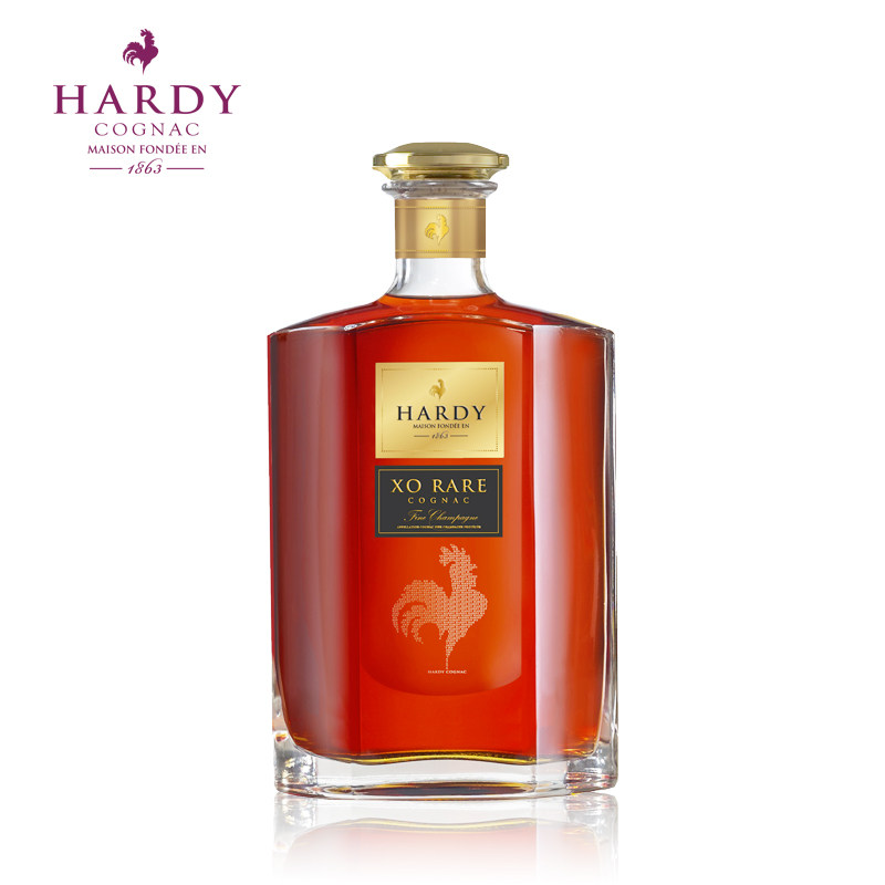 贺迪 hardy xo rare香槟干邑白兰地700ml 新品法国原瓶进口洋酒
