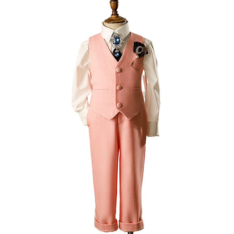 高端男童礼服钢琴演出服走秀