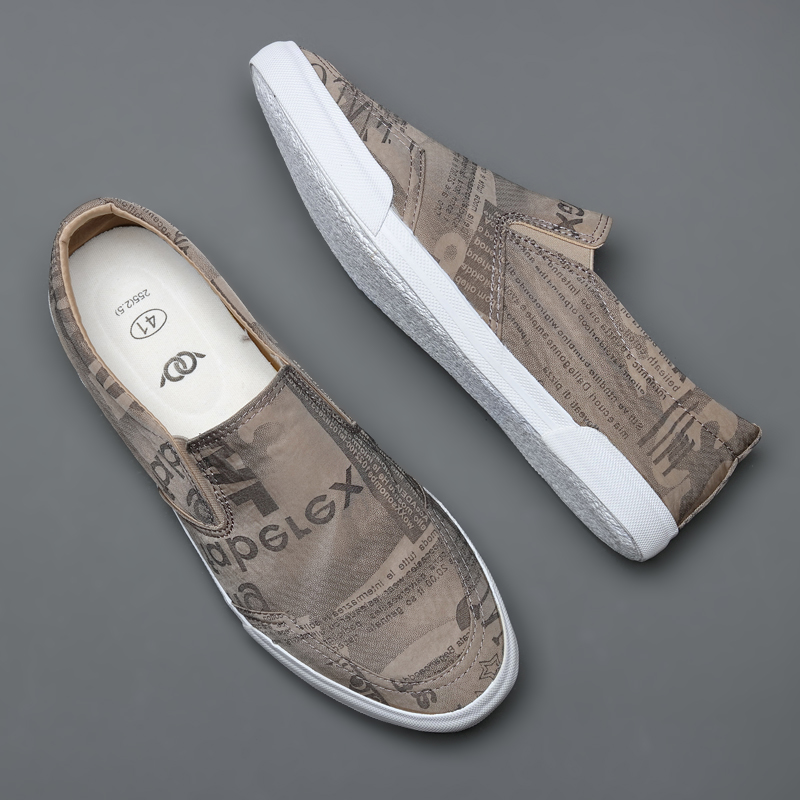 歐洲站印花帆布鞋青年樂福鞋時尚