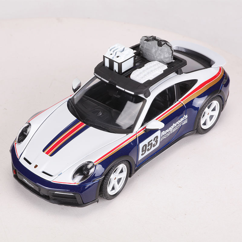 比美高 1:24 保时捷911 Dakar 仿真合金汽车模型收藏